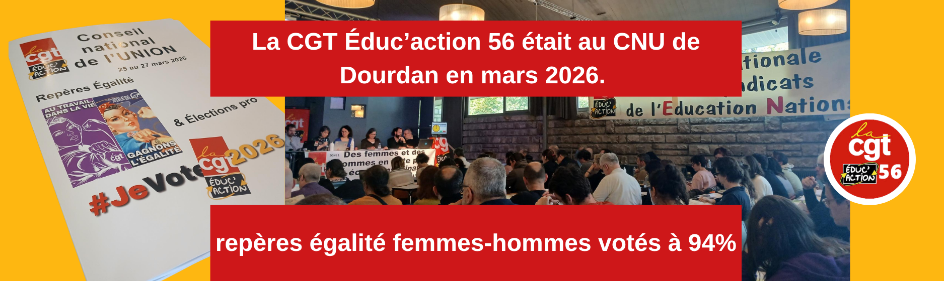 La CGT Éduc&rsquo;action 56 était au CNU de Dourdan en mars 2026
